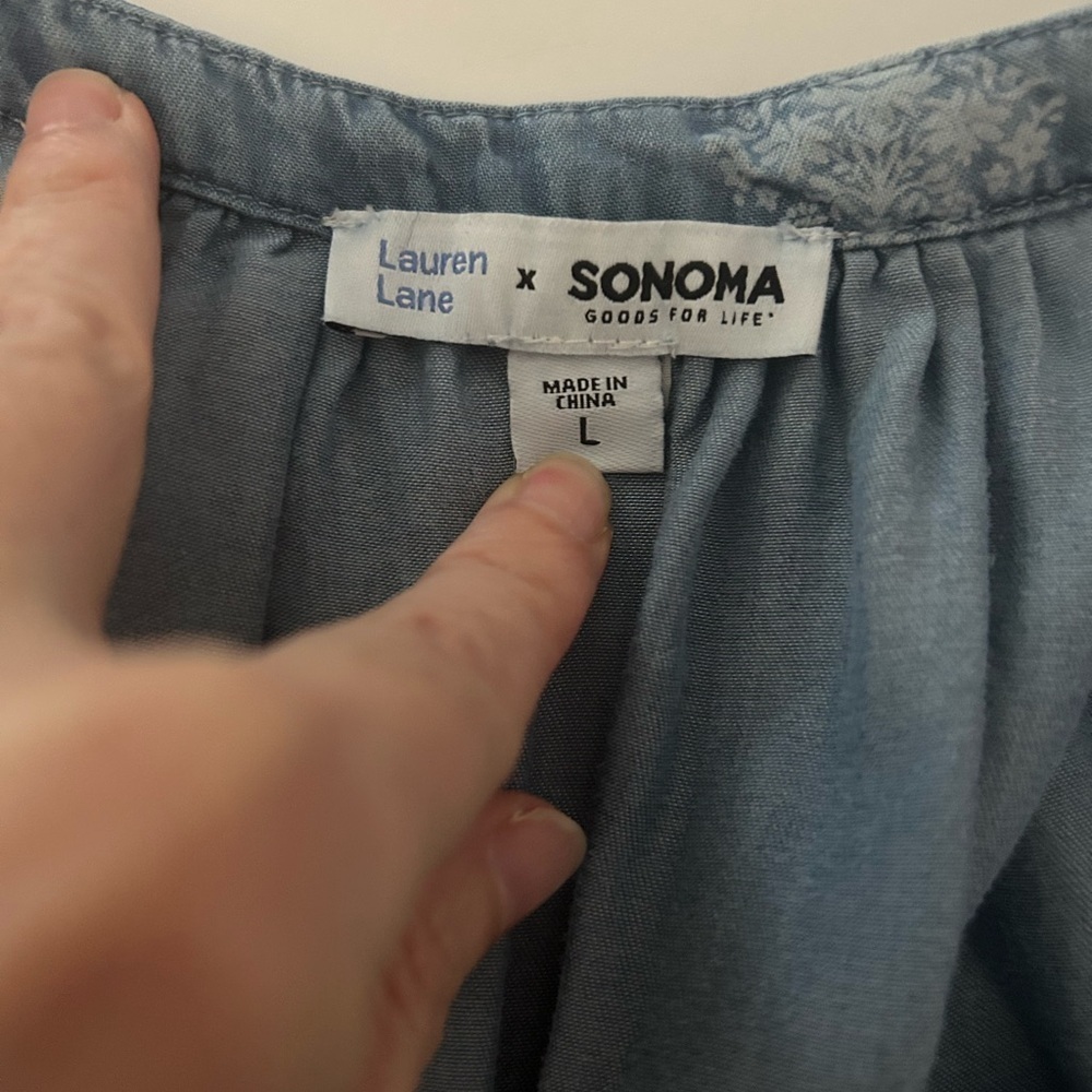 Sonoma x Lauren Lane Blue Dress Large - Picture 5 of 8